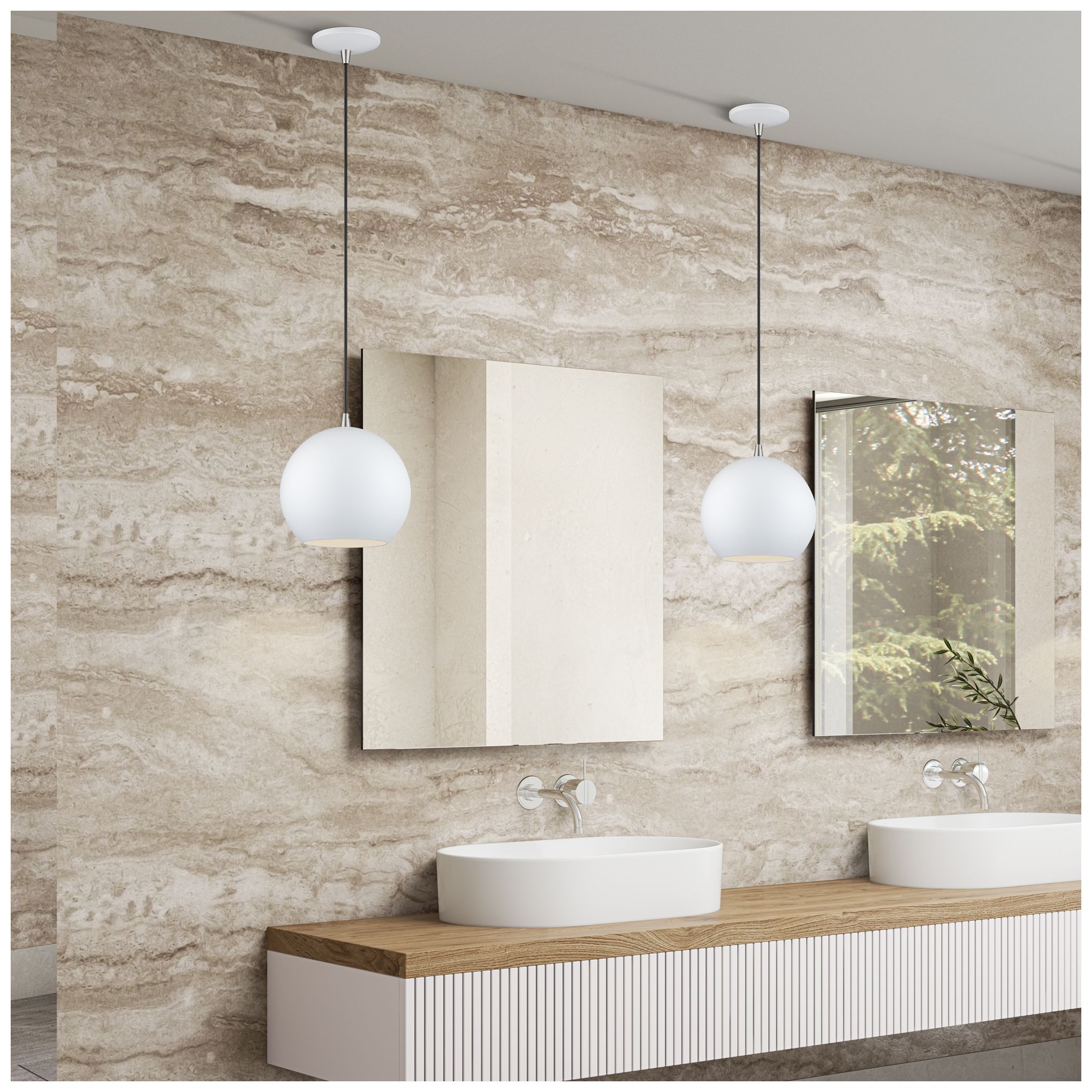 Kuppola LED White Globe Pendant