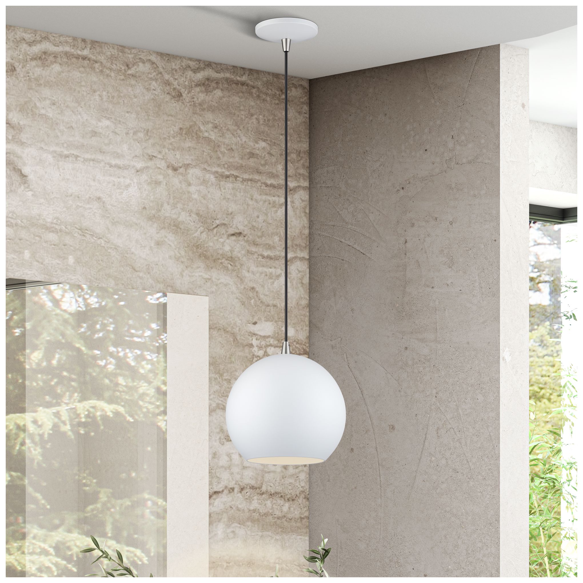 Kuppola LED White Globe Pendant