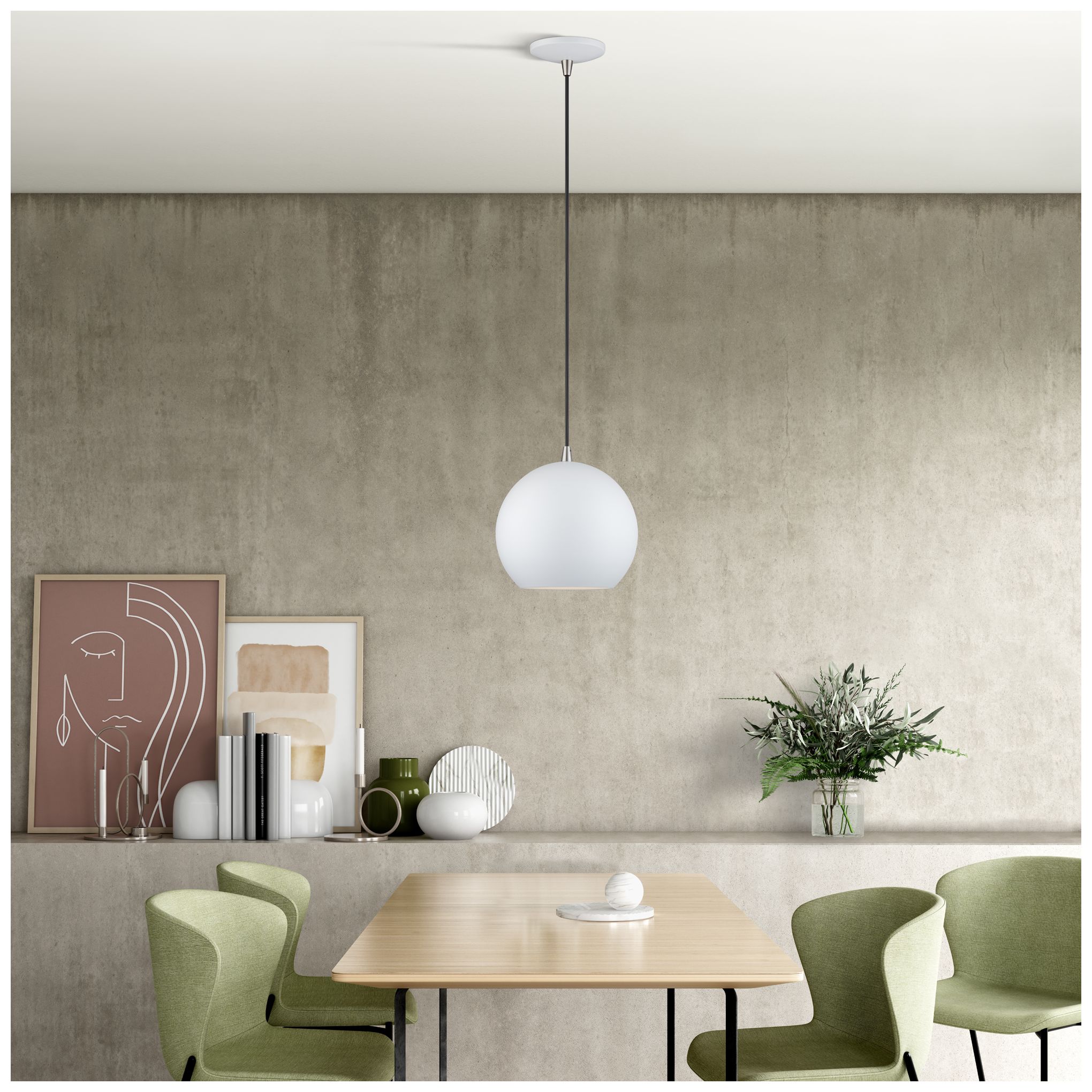 Kuppola LED White Globe Pendant