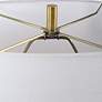 6_Kure 30 1/4" Black Metal with Travertine Bae Table Lamp more views
