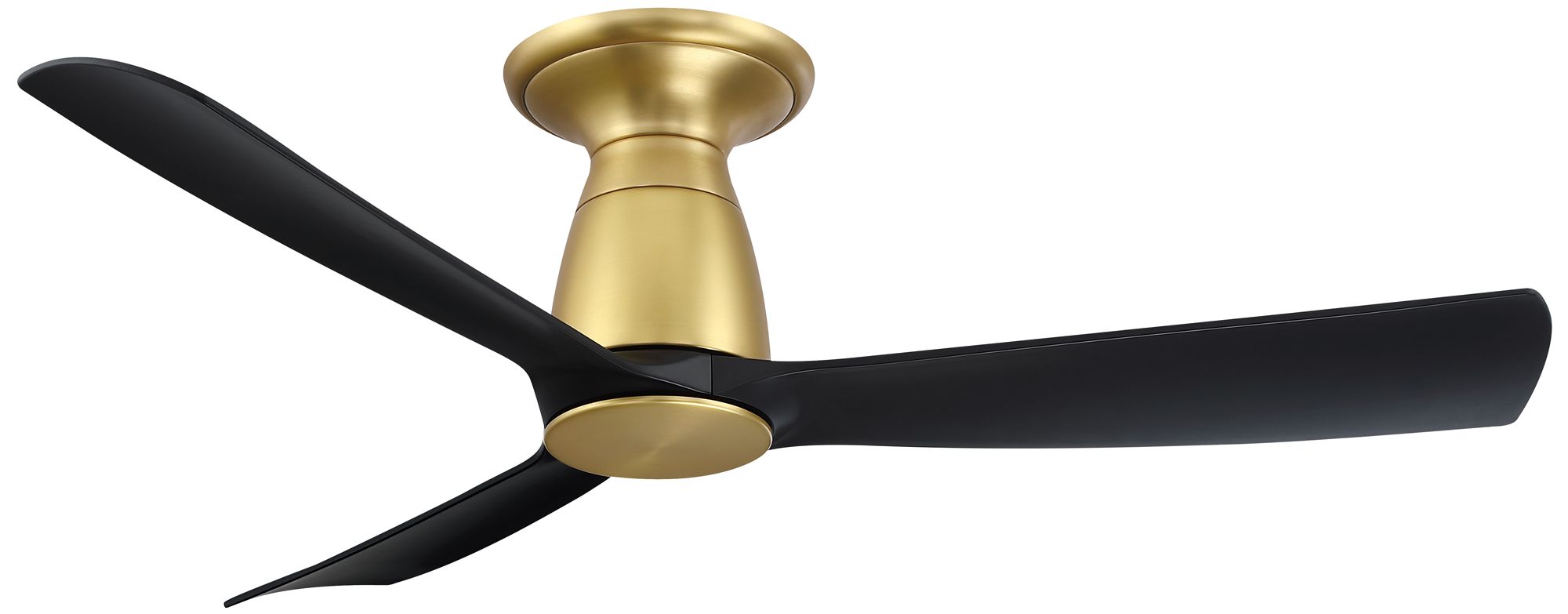 Kute 44 in Flush In/Out Smart Fan - Br. Satin Brass w/ Black Blades