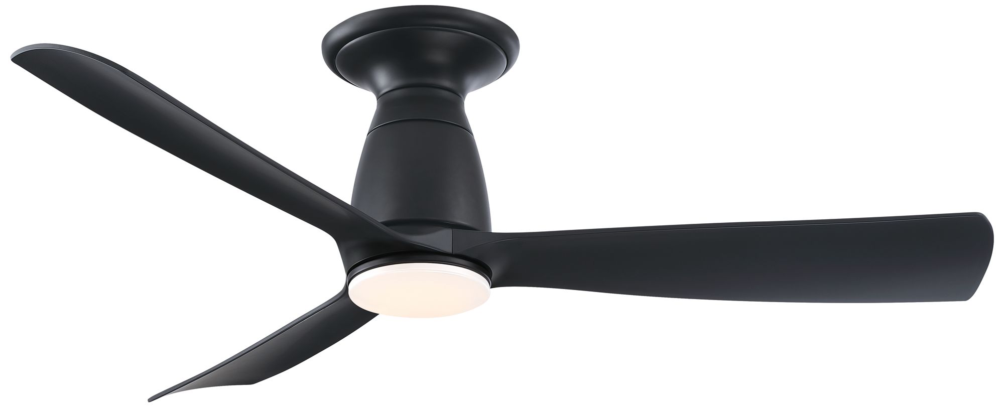 Kute 44 in Flush In/Out Smart Fan w/ LED CCT Lt Kit - Black Blades