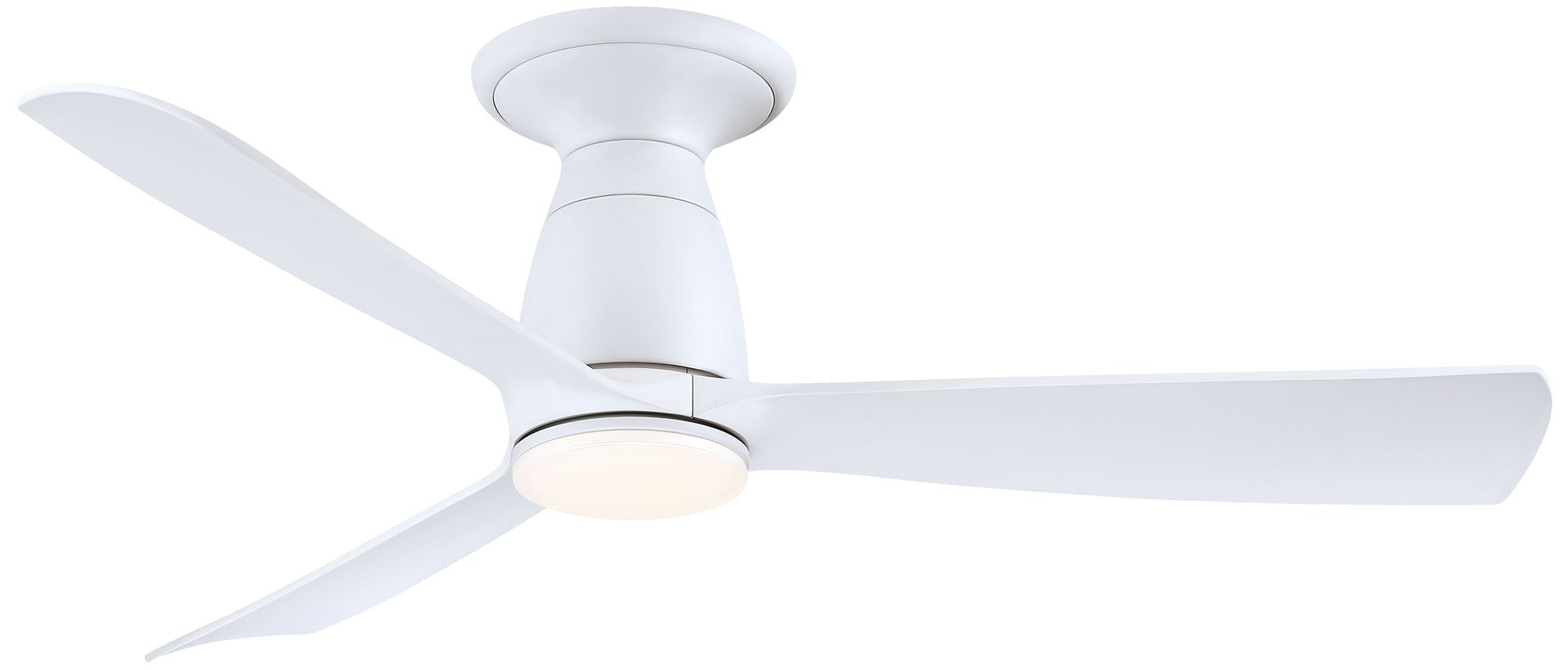 Kute 44 in Flush In/Out Smart Fan w/ LED CCT Lt Kit - Matte White Blades