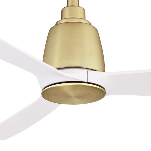 Image 3 Kute 44 in In/Out Smart Fan - Br. Satin Brass w/ Matte White blades more views