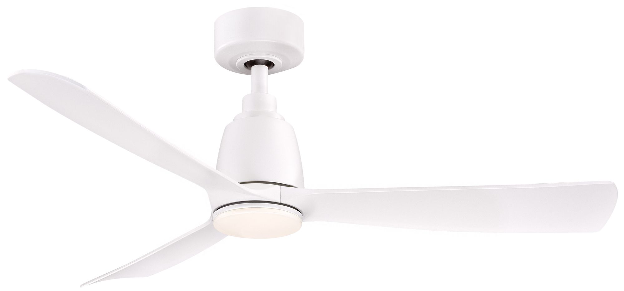 Kute 44 in In/Out Smart Fan w/ LED CCT Lt Kit - Matte White Blades