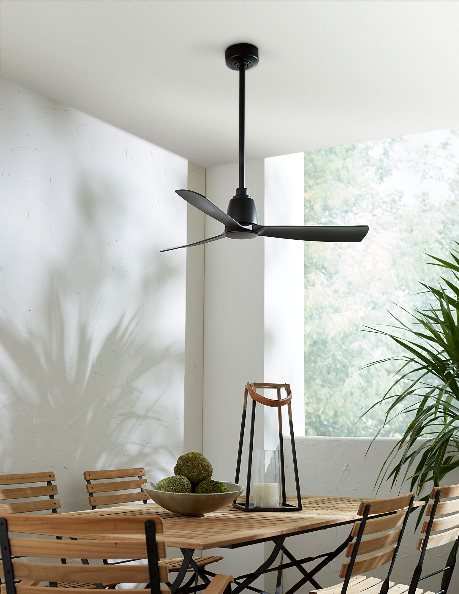 Image 7 Kute 44 inch Indoor/Outdoor Smart Ceiling Fan - Black with Black blades more views