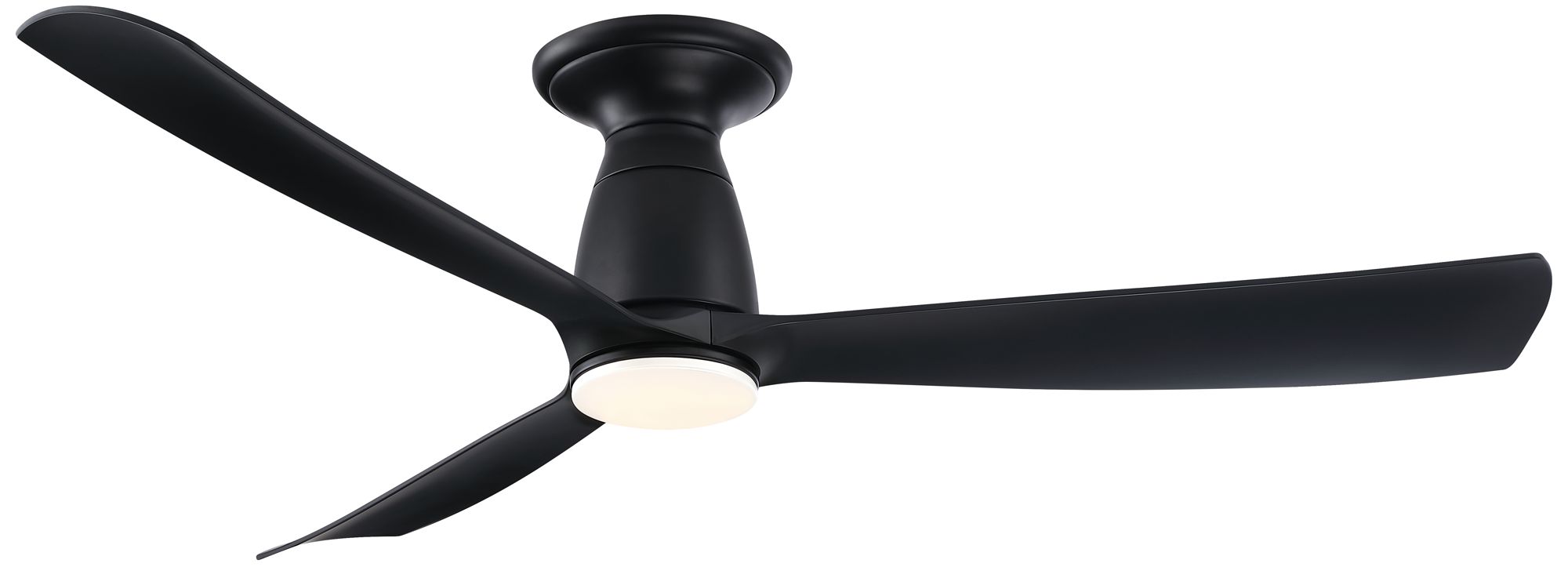 Kute 52 in Flush In/Out Smart Fan w/ LED CCT Lt Kit - Black Blades