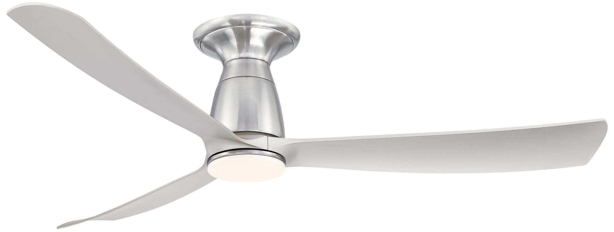 Kute 52 in Flush In/Out Smart Fan w/ LED CCT Lt Kit - Br. Nickel Blades