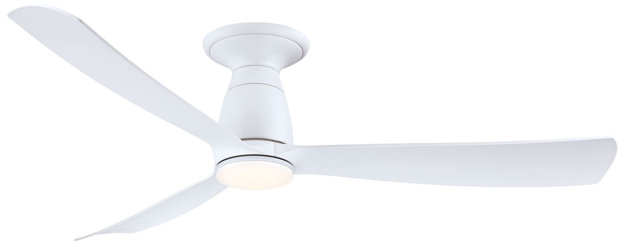 Kute 52 in Flush In/Out Smart Fan w/ LED CCT Lt Kit - Matte White Blades