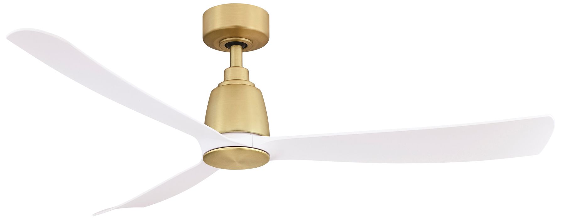Image 2 Kute 52 in In/Out Smart Fan - Br. Satin Brass w/ Matte White blades