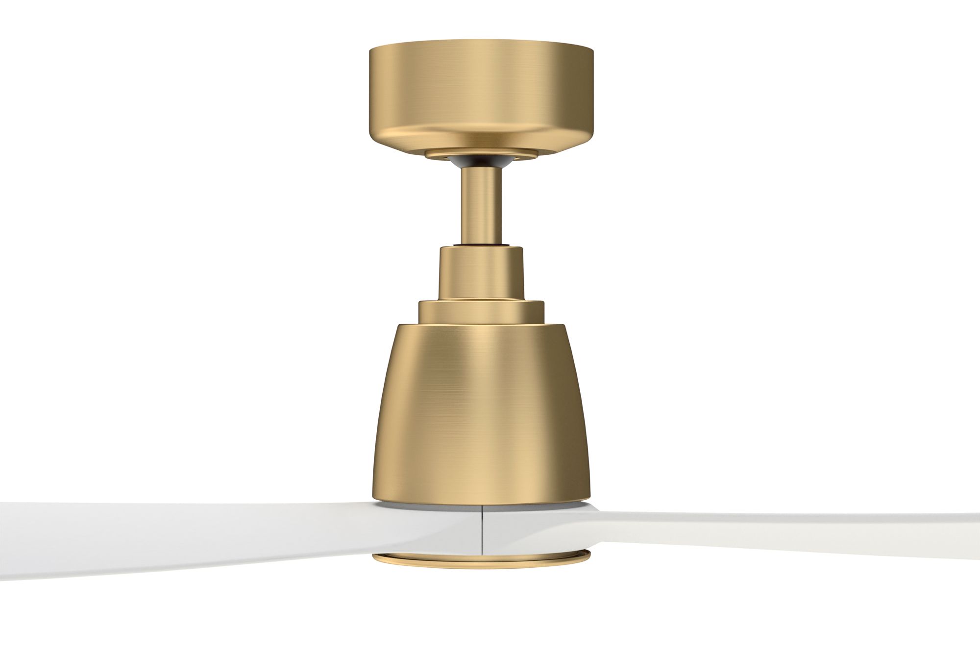 Image 5 Kute 52 in In/Out Smart Fan - Br. Satin Brass w/ Matte White blades more views