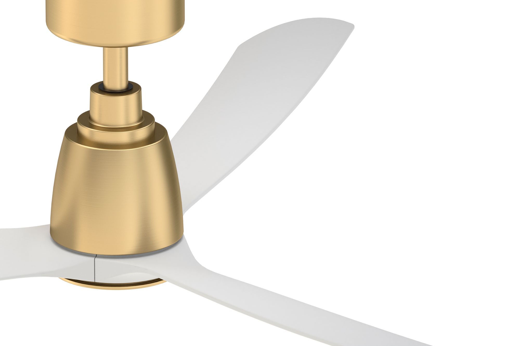 Image 6 Kute 52 in In/Out Smart Fan - Br. Satin Brass w/ Matte White blades more views