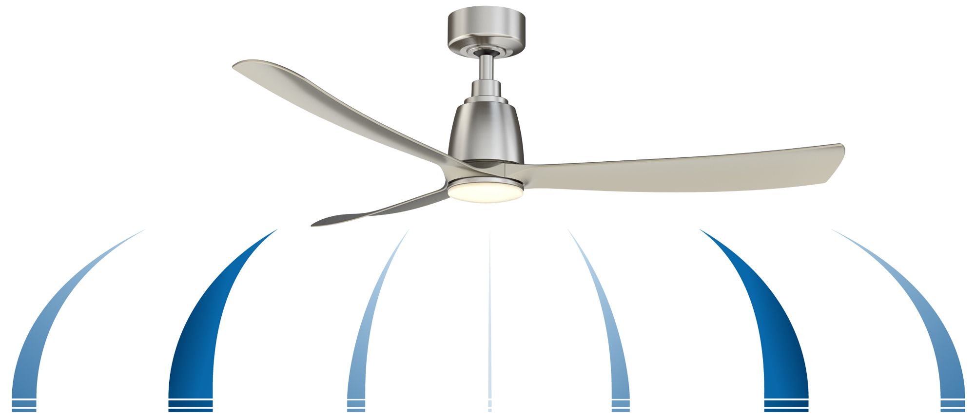 Image 6 Kute 52 in In/Out Smart Fan w/ LED CCT Lt Kit - Br. Nickel Blades more views