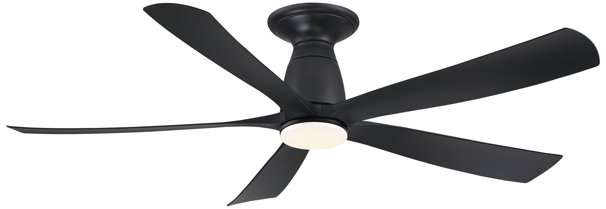 Kute5 52 in Flush In/Out Smart Fan w/ LED CCT Lt Kit - Black Blades