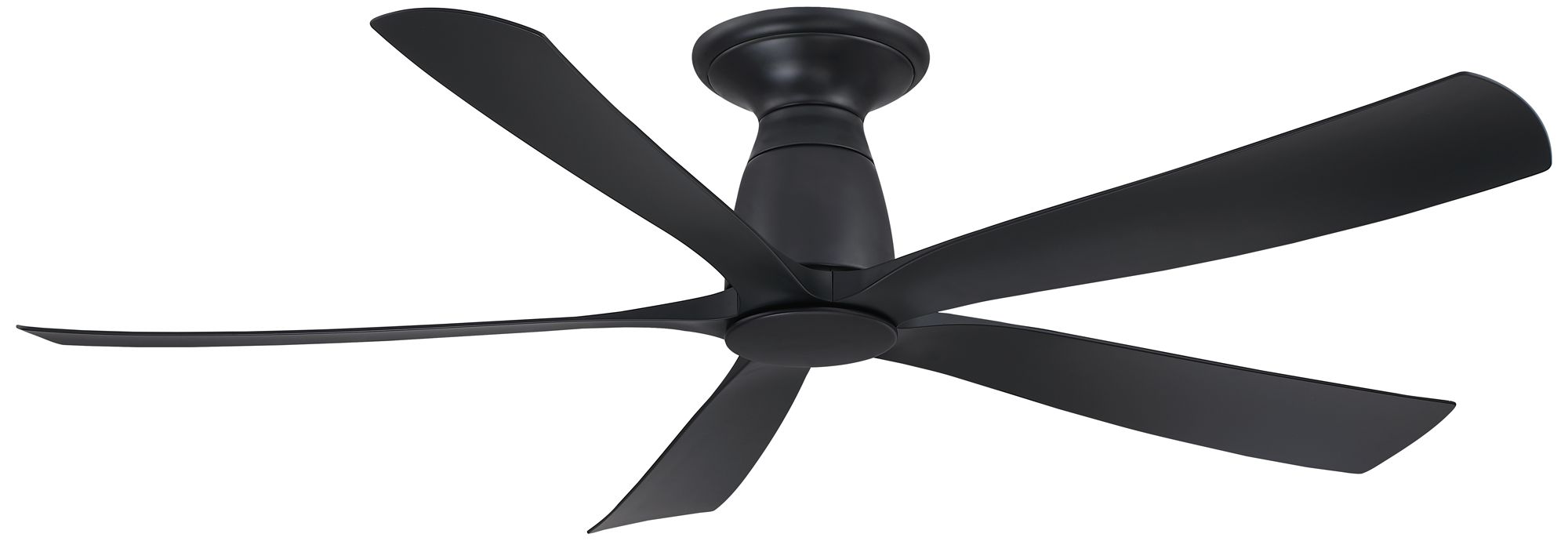 Image 2 Kute5 52 in Flush In/Out Smart Fan w/ LED CCT Lt Kit - Black Blades more views