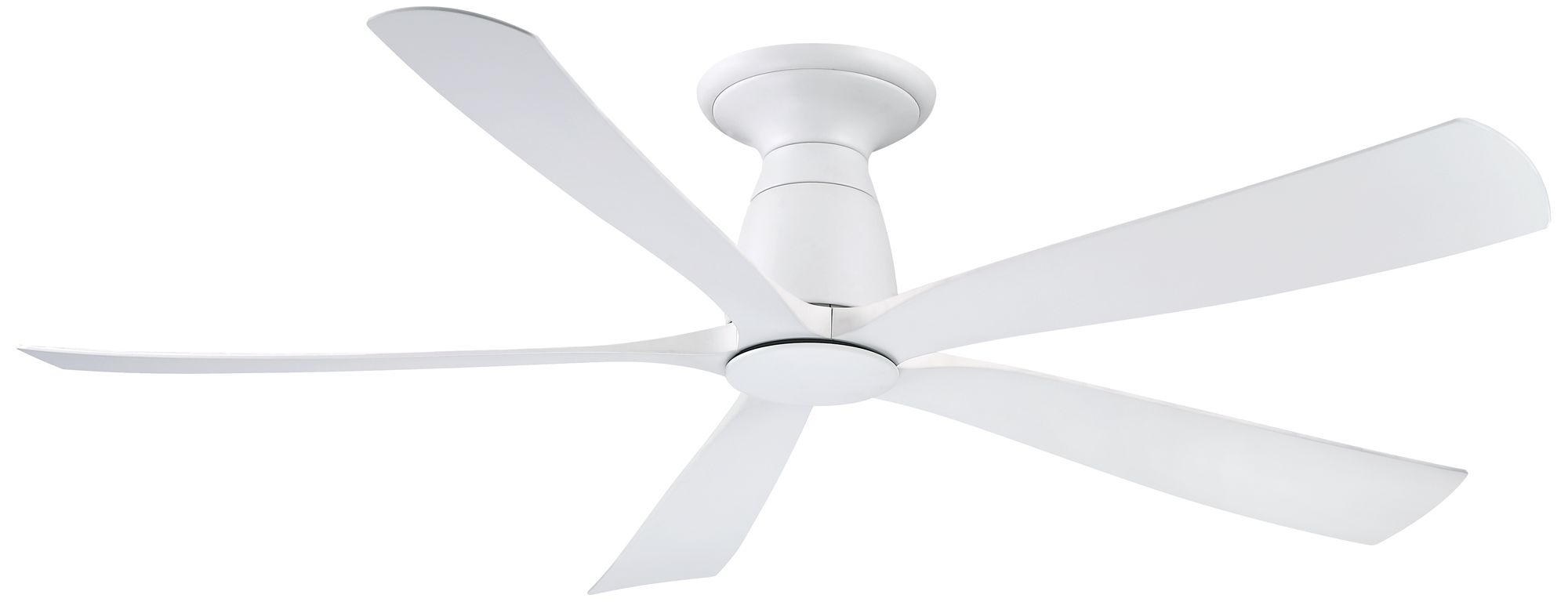 Image 2 Kute5 52 in Flush In/Out Smart Fan w/ LED CCT Lt Kit - Matte White Blades more views
