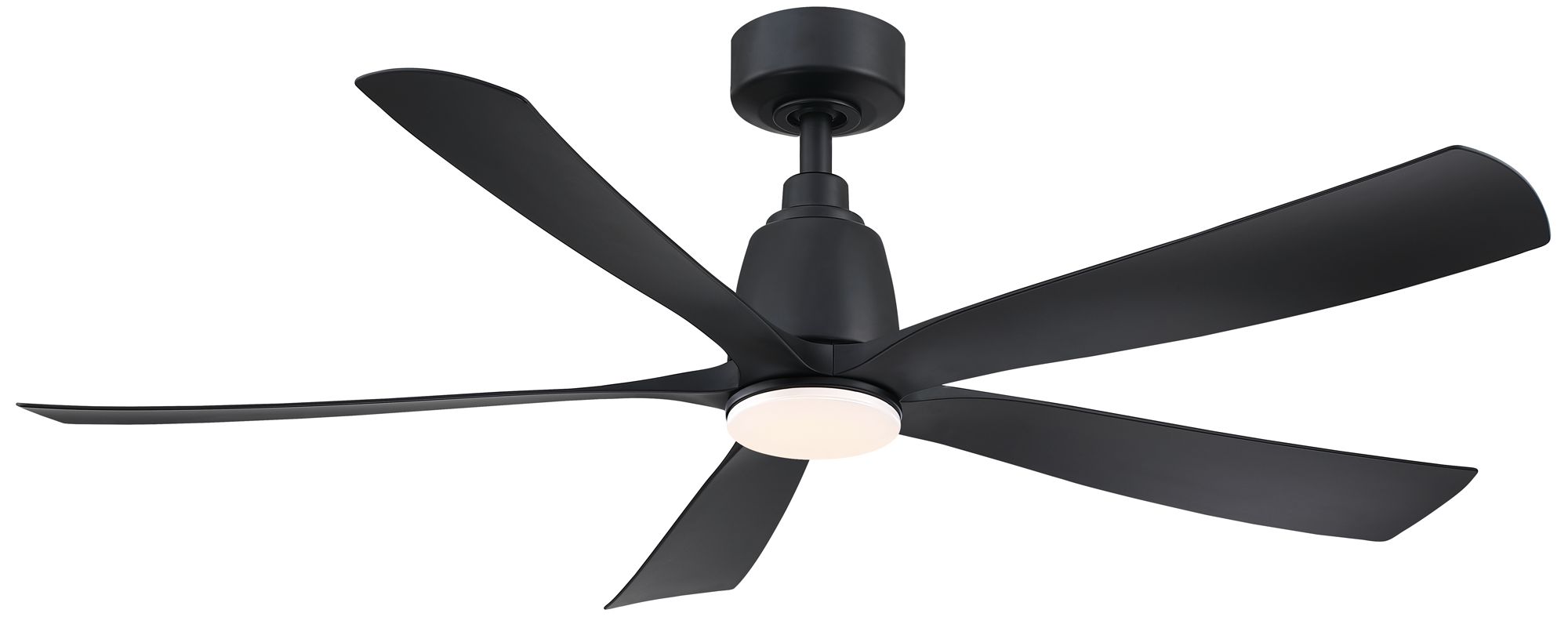 Kute5 52 in In/Out Smart Fan w/ LED CCT Lt Kit - Black Blades