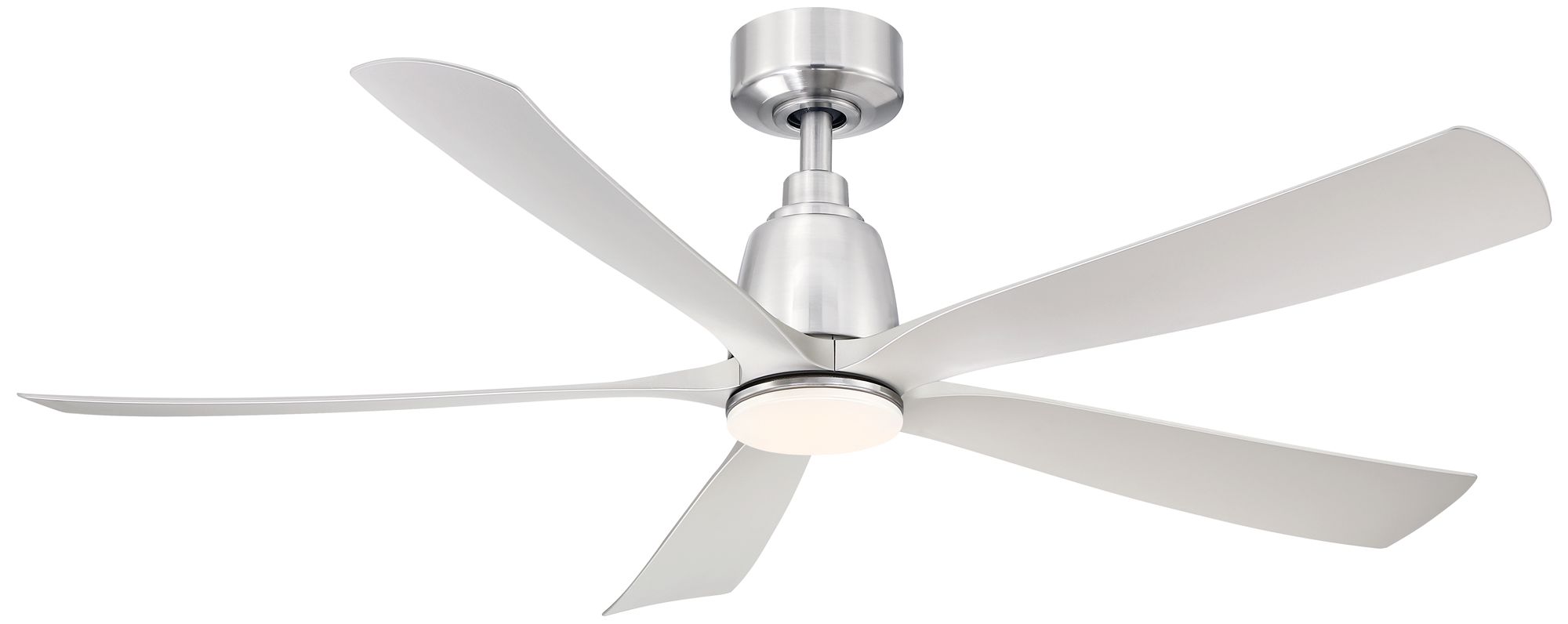 Kute5 52 in In/Out Smart Fan w/ LED CCT Lt Kit - Br. Nickel Blades