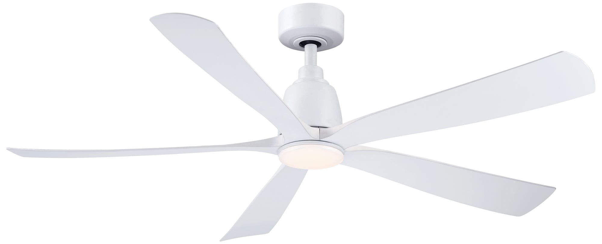 Kute5 52 in In/Out Smart Fan w/ LED CCT Lt Kit - Matte White Blades