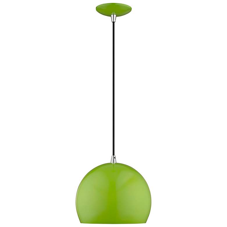 Image 6 Kutler 10" Wide Shiny Apple Green Mini Pendant more views