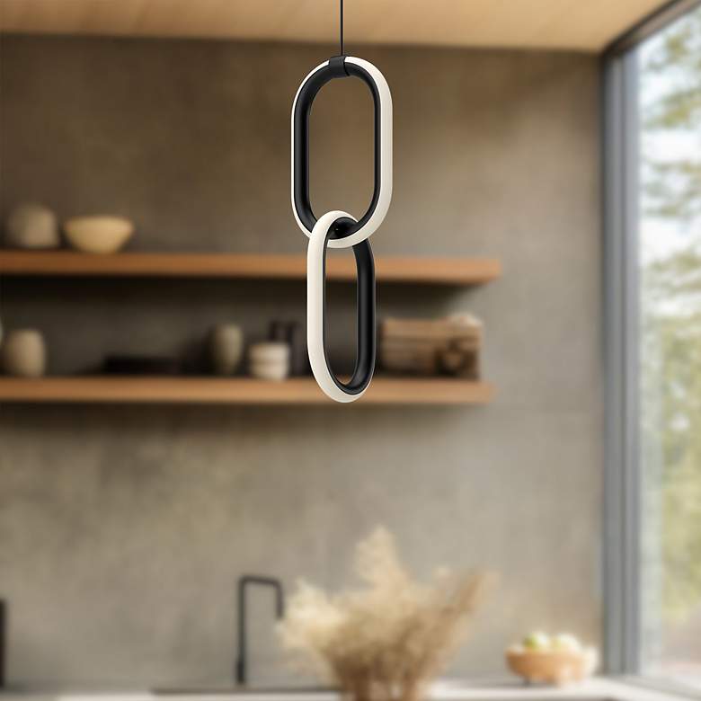 Image 1 Kuzco Airen LED 15-in Black Pendant