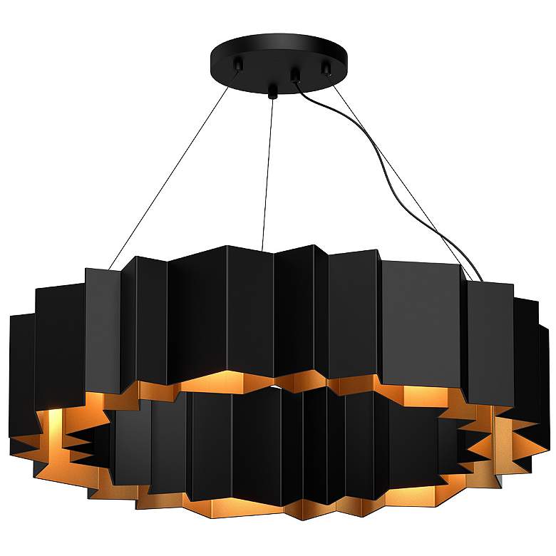 Image 1 Kuzco Akira E26 30-in Black/Gold Chandelier