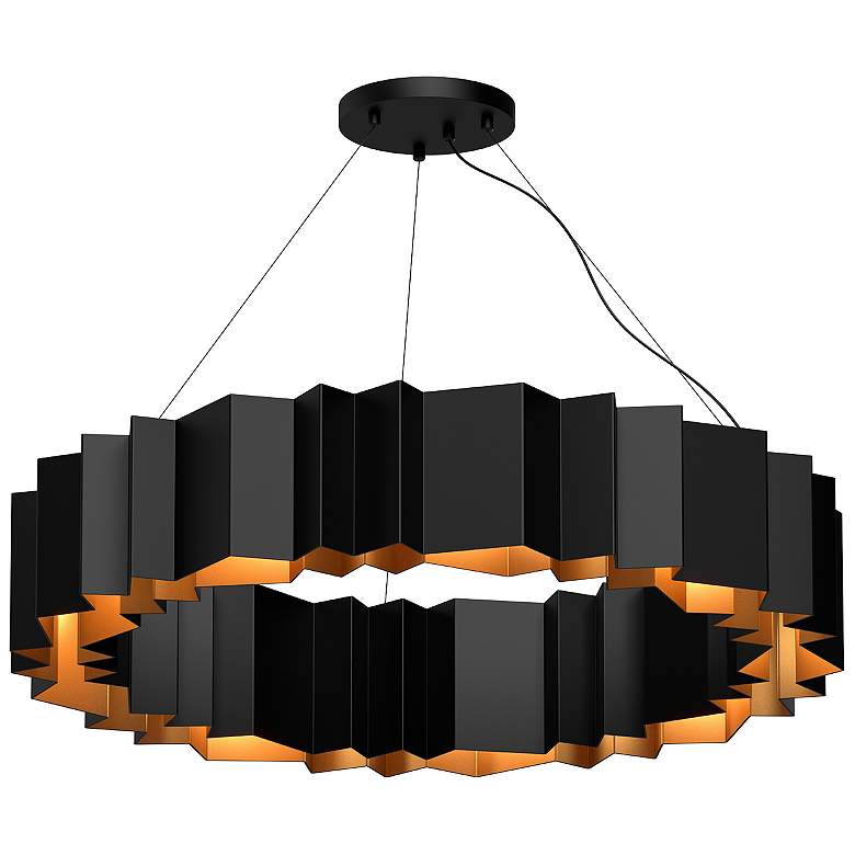 Image 1 Kuzco Akira E26 40-in Black/Gold Chandelier