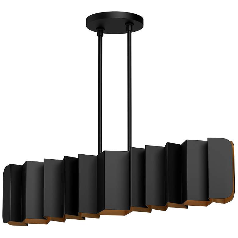 Image 1 Kuzco Akira E26 42-in Black/Gold Linear Pendant