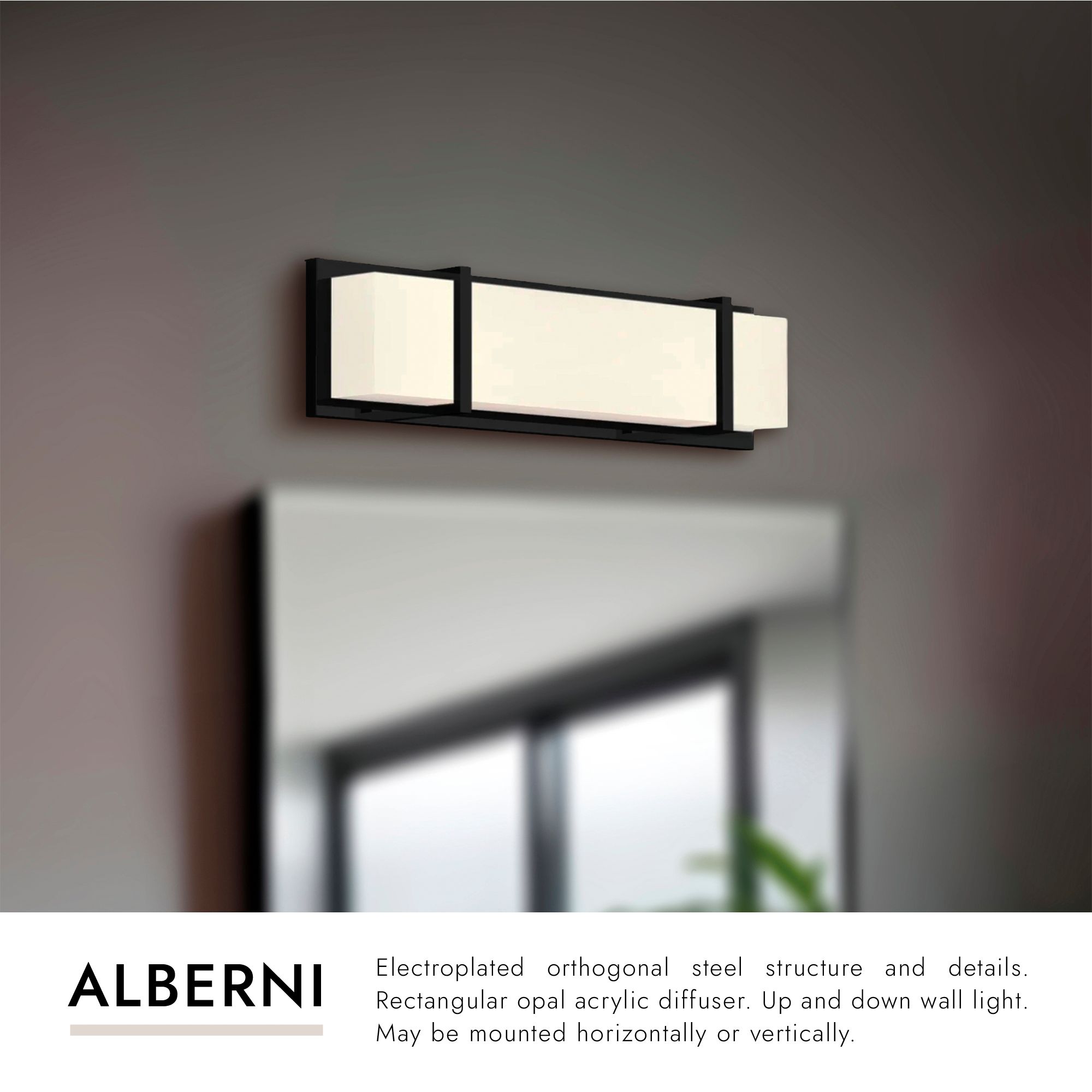 Image 2 Kuzco Alberni LED 20-in Black Vanity Light more views