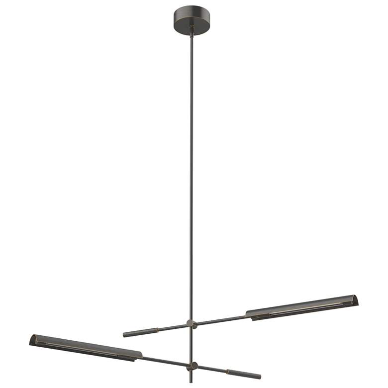 Image 2 Kuzco Alora Astrid 41 1/2" Urban Bronze Twin Boom Arm LED Chandelier