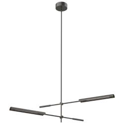 Kuzco Alora Astrid 41 1/2" Urban Bronze Twin Boom Arm LED Chandelier