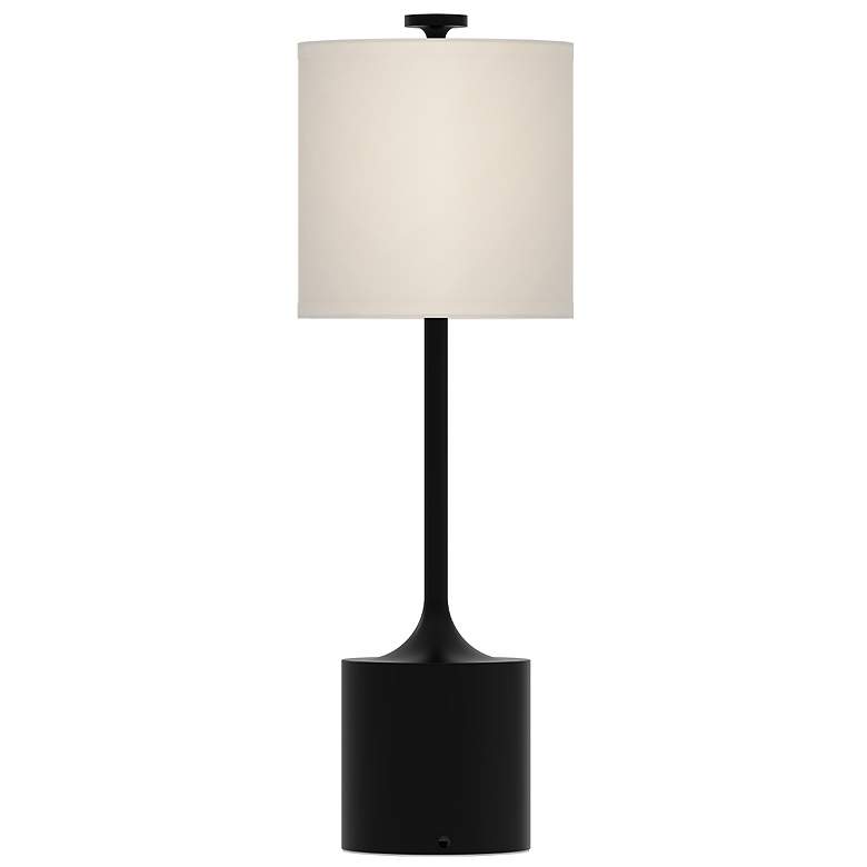 Image 1 Kuzco Alora Mood Issa 26 1/2" High Matte Black Ivory Linen Table Lamp