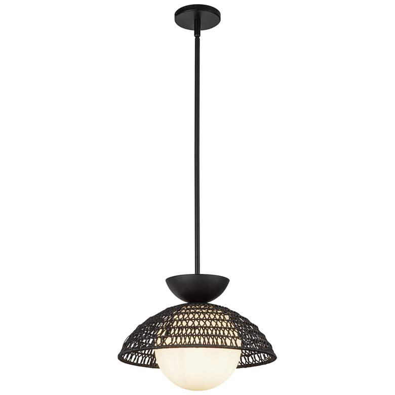 Image 1 Kuzco Alora Mood Perth 14 3/4" Matte Black Coastal Modern Pendant