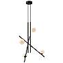 1_Kuzco Amara LED 32-in Black/Glossy Opal Glass LED Chandeliers