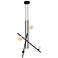 Kuzco Amara LED 32-in Black/Glossy Opal Glass LED Chandeliers