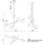 2_Kuzco Amara LED 32-in Black/Glossy Opal Glass LED Chandeliers more views