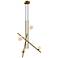 Kuzco Amara LED 32-in Brushed Gold/Glossy Opal Glass LED Chandeliers