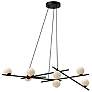 2_Kuzco Amara LED 54-in Black/Glossy Opal Glass LED Chandelier