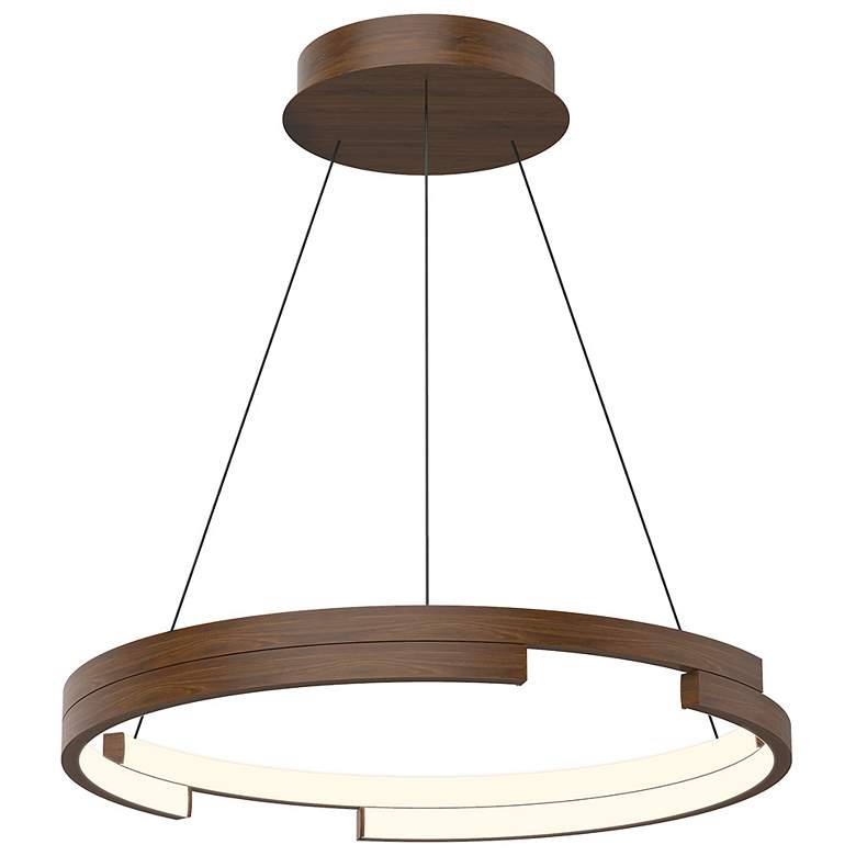 Image 2 Kuzco Anello Minor LED 19-in Walnut Pendant