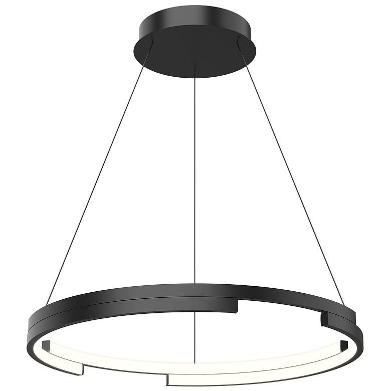 Image 1 Kuzco Anello Minor LED 24-in Black Pendant