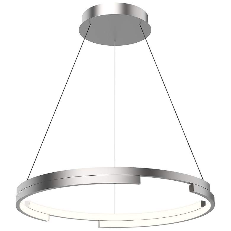 Image 1 Kuzco Anello Minor LED 24-in Brushed Nickel Pendant