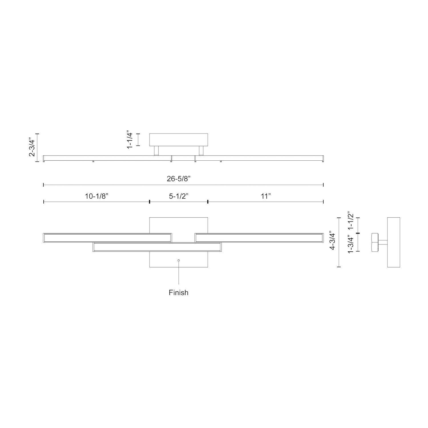 Image 2 Kuzco Anello Minor LED 27-in Brushed Nickel Vanity Light more views