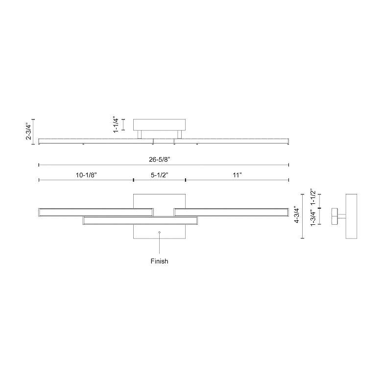 Image 2 Kuzco Anello Minor LED 27-in Brushed Nickel Vanity Light more views