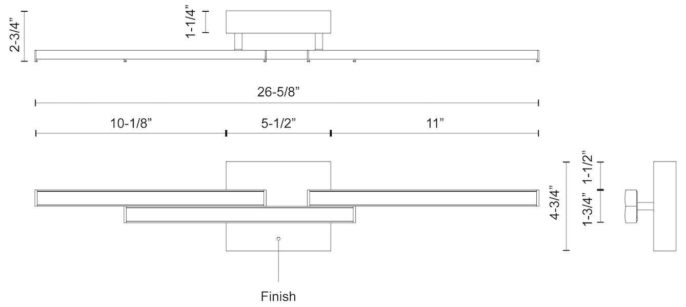 Image 2 Kuzco Anello Minor LED 27-in Brushed Nickel Vanity Light more views