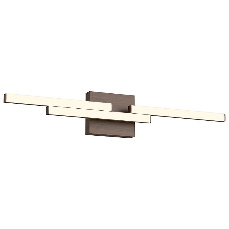 Image 1 Kuzco Anello Minor LED 27-in Walnut Vanity Light