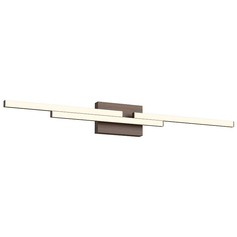 Image 1 Kuzco Anello Minor LED 38-in Walnut Vanity Light