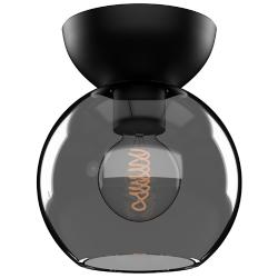 Kuzco Arcadia E26 6-in Black/Smoked Semi-Flush Mount