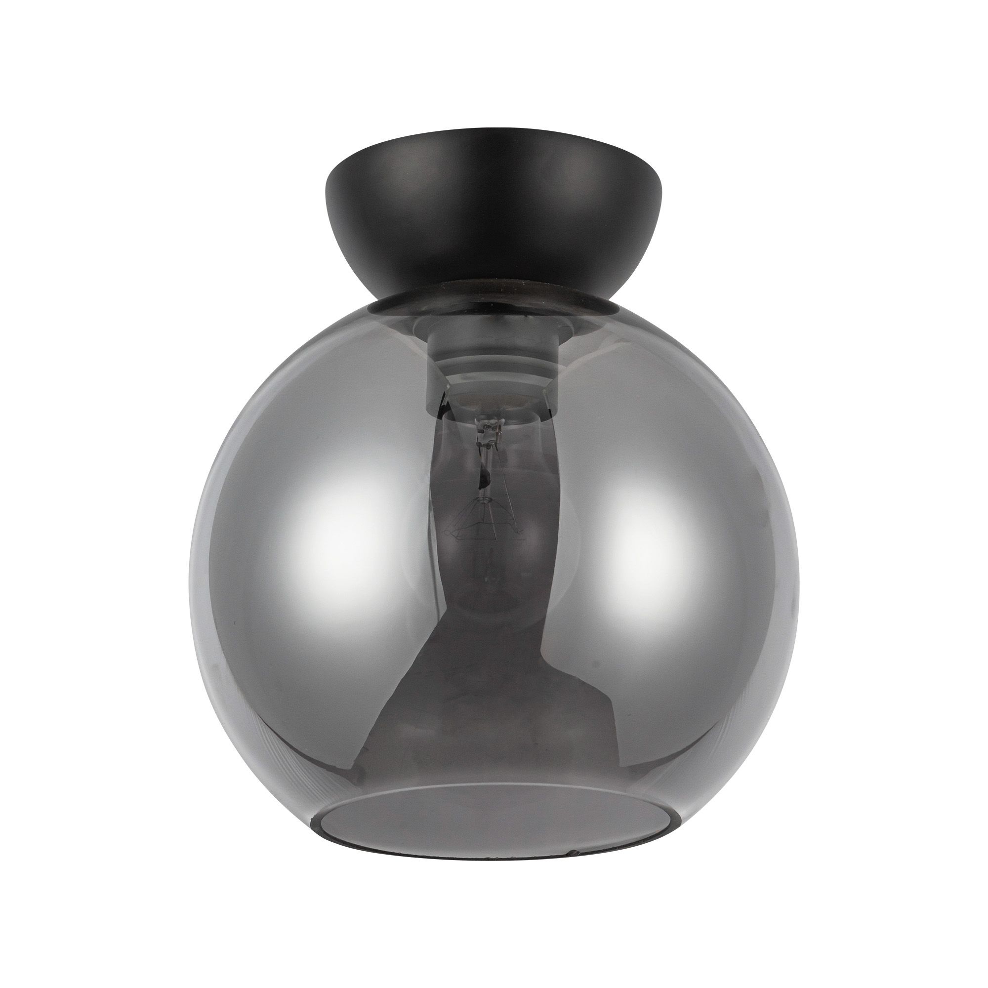 Image 4 Kuzco Arcadia E26 8-in Black/Smoked Semi-Flush Mount more views