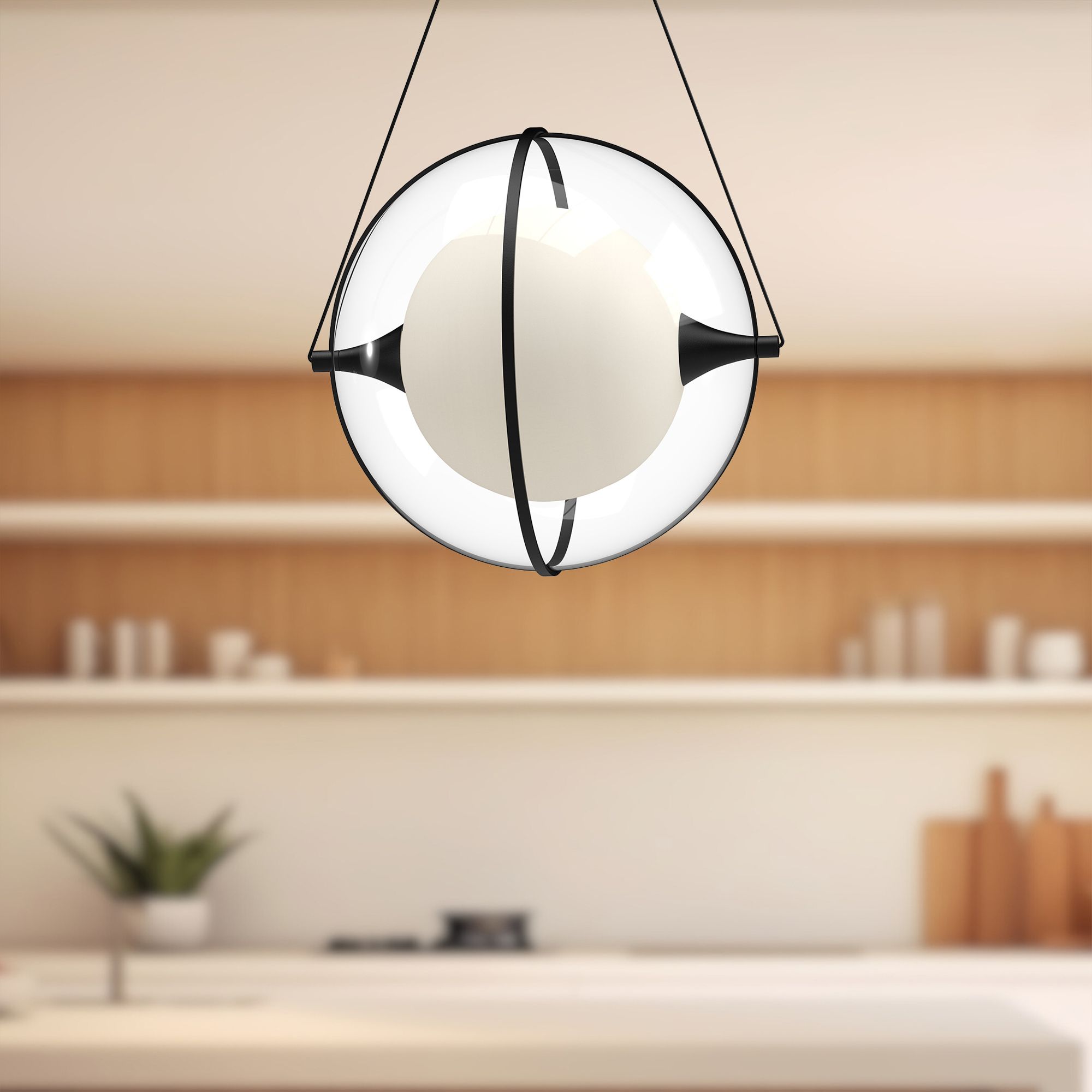 Kuzco Aries LED 12-in Black Pendant