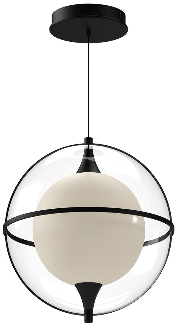 Image 4 Kuzco Aries LED 12-in Black Pendant more views